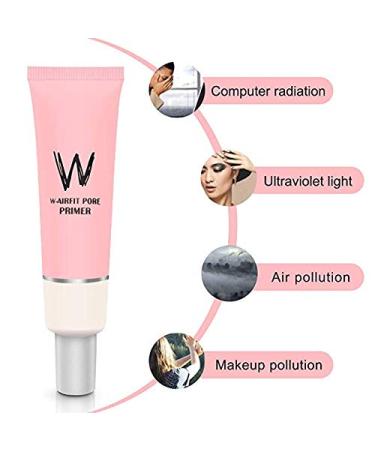 Pore Primer Face Makeup Base - Pink Isolation Cream for Smooth Skin & Acne Marks Coverage | Oil Control Moisturizing Essence Concealer Foundation - 35g - Buy Online on SooperMarket.com