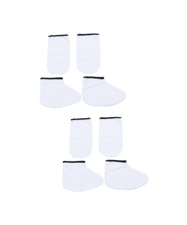 Healeved 4 Pairs Bath Treatment Gloves Paraffin Wax Gloves Thin Section Foot Spa Cover Moisturizing Work Gloves Lipgloss Organizers Heat Tanning Mitt Soft Hand Spa Set Take a Bath