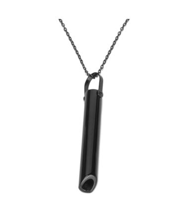 Stress Relief Mindful Breathing Necklace Anxiety Necklace Breathwork Tool for Anxiety Relief Breathing Exercises Meditation Relaxation Calming Down Slowing The Breath(Black)