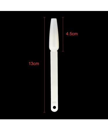 2 Sets of 100 Clear Coffin Ballerina Fan Shape Nail Art Tips Display with Metal Split Ring Holder NT080 - Buy Online on SooperMarket.com