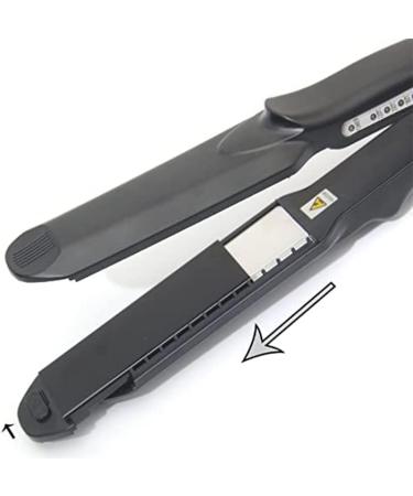 Hair Crimper Professional Crimping Iron and Straighter with Heat Resistant Glove Adjustable Temperature Dual Voltage 4 Interchangeable Ceramic Plates (Black) - Buy Online on SooperMarket.com