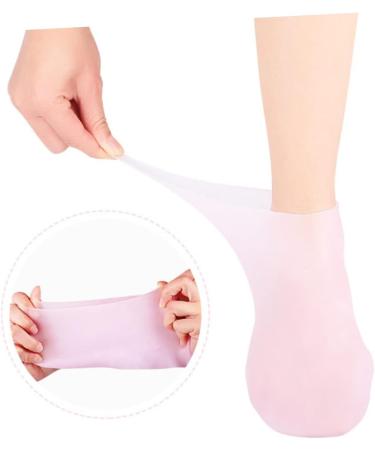 minkissy 3 Pairs Sock Exfoliating Titanium Ear Pick Beauty Care Essential Oil Silicone Gel Spa Moisturizing Cotton Gel Booties Moisturizing Heel Sleeves High Heel Cosmetic Sebs Pink Miss - Buy Online on SooperMarket.com
