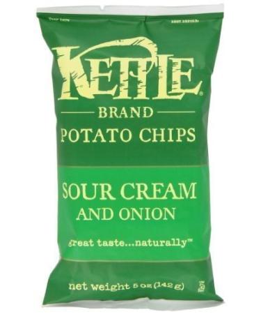 Kettle Foods Potato Chips Sour Cream and Onion 5 oz (142 g)