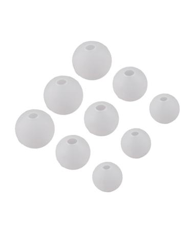 NUOBESTY 9pcs Resin Epoxy Candle Molds Mini Sphere Diy Silicone Mold Epoxy Resin Crystal Epoxy Bracelet Beads White 3.50X3.50X3.50CM