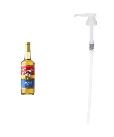 Torani Lychee Flavour Syrup 750ml and Torani Flavored Flavour Syrup Pump for 750ml Flavour Syrup + Flavour Syrup Pump