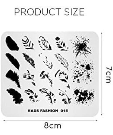 Alexnailart Nail Art Stamping Plate FA015 - Feathers Fashion Design Template - Buy Online on SooperMarket.com