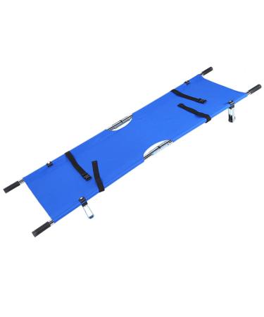 BHDK Folding Portable Stretcher Emergency Patient Mover Stretcher Rescue Quicklitter Travel Size Transport for Hospital Clinic Home Sports venues Ambulance (Blue)(1)