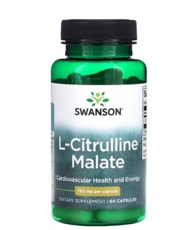 Swanson L-Citrulline Malate Complex 750 mg - 60 Caps Support for Endurance & Cardiovascular System
