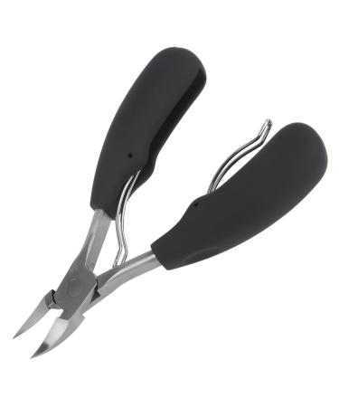 Professional Pointed Head Stainless Steel Nail Scissors for Thick and ingrown Surgical Grade toenail Clippers forParonychia Hard Nails for Men and Women Elderly with Easy Grip Rubber Handle