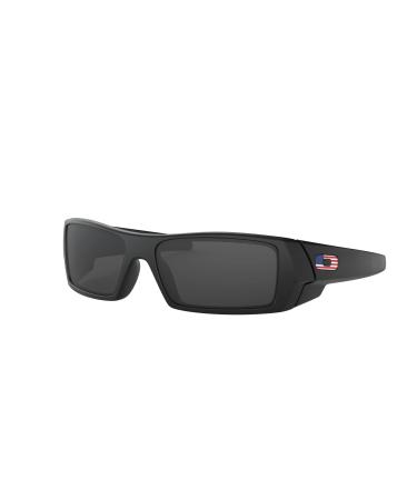Oakley Gascan OO9014 Sunglasses For Men Matte Black/Gray - USA Icon (11-192) Bundle Leash +VISIOVA Accessories