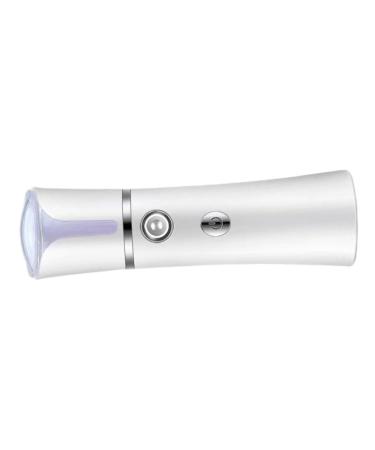 Gogogmee 1pc Portable Humidifer Facial Spa Steamer Facial Care Steamer White USB Face Humidifier 14.1x4cm