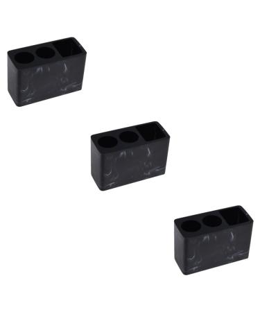 Zerodeko 3st toothbrush holder from Harz toothbrush racks from Harz Razor holder for bathroom toothpaste holder toothbrush holder for the shower brush holder bamboo bracket cup of blackx3st 14x6.1x9cmx3pcs