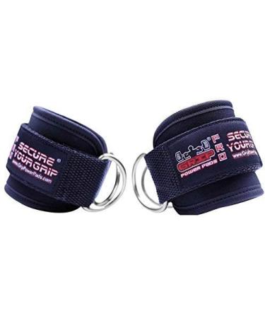 Ankle Straps for Cable Machines Double D-Ring Gym Adjustable Neoprene Premium Cuffs to Enhance Legs Abs & Glutes Kickbacks Workouts Leg Curls Extensions Booty Hip Abductors Exercise for Men & Women Black Single