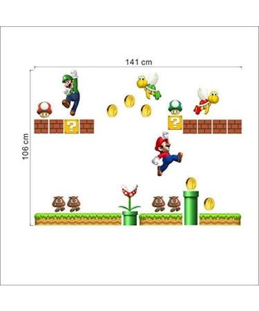 Super Mario Kids Room Wall Sticker - Fun and Colorful Bedroom Decor - Buy Online on SooperMarket.com