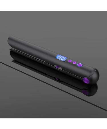Portable USB Rechargeable Hair Straightener & Curler | Wireless Travel Flat Iron with Power Bank - Buy Online on SooperMarket.com