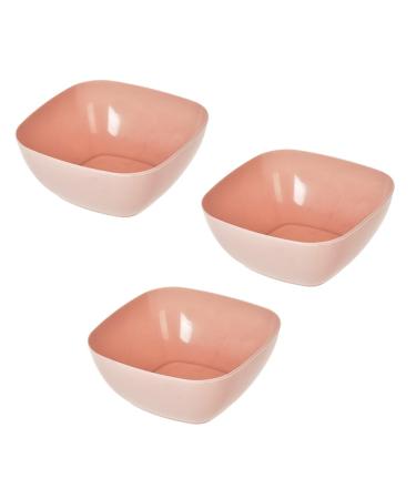 Cabilock 3pcs Fruit Tray Candy Nut Serving Dish Candy Container Salad Bow Mini Pink Candy Stand Food Grade Size 1 Pink
