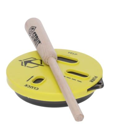 Hunters Specialties HS Strut Cookie Cutt'R Tracer Turkey Clucks Yelps Purrs Hunting Friction Lid Slate Pot Call, Yellow