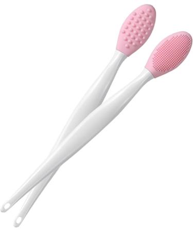 Silicone Lip Brush & Nose Scrubber Set - 2PCS Soft Double-Sided Blackhead Cleaner & Exfoliant - Perfect for Flawless Skin - Buy Online on SooperMarket.com