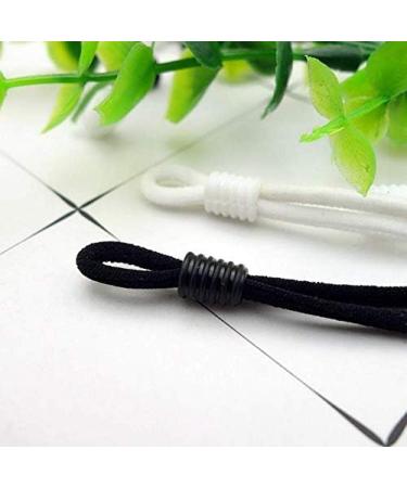 Penta Angel Cord Locks Toggles 100Pcs Black & White Silicone Adjustable Non Slip Stopper - Soft Plastic Round Elastic Buckle for Drawstring Rope - Buy Online on SooperMarket.com