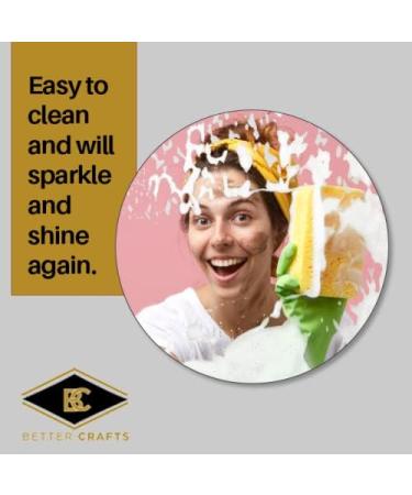 Set of 2 Better Crafts 12 Inch Round Glass Mirror Reflective - Ideal for Home Decor and DIY Projects - Buy Online on SooperMarket.com