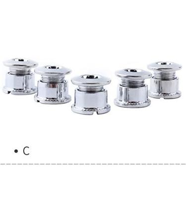 Juscycling Chainring Bolts Nuts Pack for Double Chainrings - Silver Type B | Set of 5 with Multiple Size Options - Buy Online on SooperMarket.com