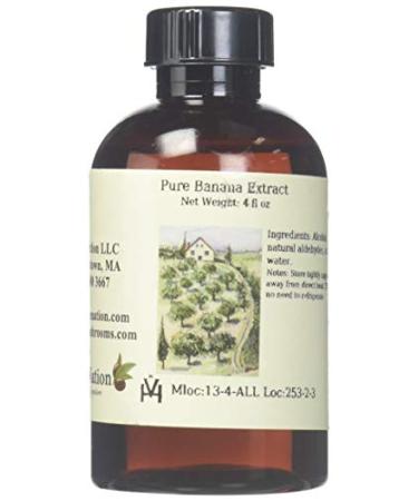 Natural Banana Flavor - Beverages - Breads - Fillings - Sugar Free - Non-GMO - Gluten Free - Kosher - Vegan - 4 oz 4 Fl Oz (Pack of 1)