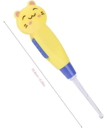 Qiilu Toddler Ear er Baby Ear Scoop - Yellow Kitten - ABS Plastic | Ear Care Essential - Buy Online on SooperMarket.com