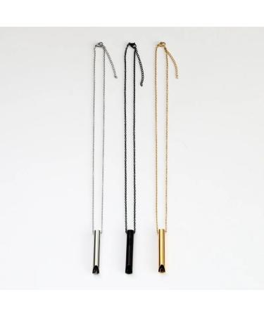Stainless Steel Anxiety Breathing Necklace Stress Relief Meditation Necklaces Yoga Ritual Quit Smoking Anxiety Relief Jewelry - Buy Online on SooperMarket.com