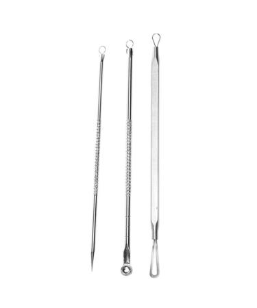 Acne Needles 1set(3pcs) Professional Acne Needles Blackhead Remover Kit Stainless Steel Pimple Extractor