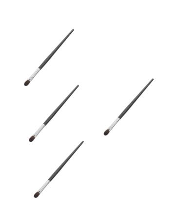 Baluue 4pcs Animal Hair Makeup Brush Convenient Brush Women Eye Shadow Brush Makeup Tool Cosmetics Brush 17.70X0.70X0.70CMx4pcs Blackx4pcs