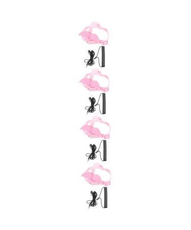 Beavorty 4 Sets Bird Leash Suspend Bird Training Bird Flying Harness Bird Harness Leashes Vest Clothing 12X6X1.3CMx4pcs Pinkx4pcs