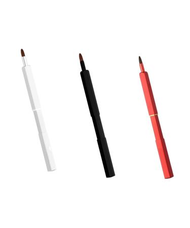PLAFOPE 3pcs Retractable Lip Brush Cosmetics Brush Lipstick Applicator Makeup Brush Lip Balm Brush Makeup Tool Eyeshadow Applicator Eyeshadow Brush Lipstick Lip Mask Applicator
