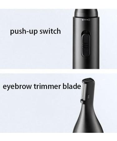 Portable Waterproof Ear & Nose Hair Trimmer - 360 Rotating Easy Cleansing Snap-fit Switch | Perfect for Home Grooming (Black - Buy Online on SooperMarket.com
