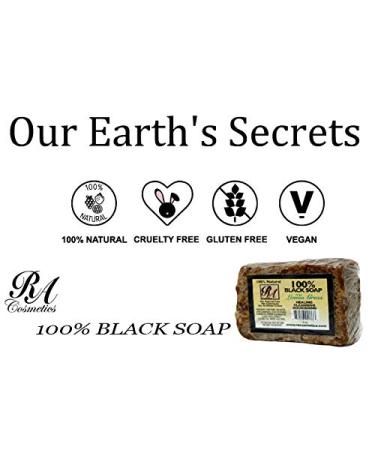 RA Cosmetics 100% Black Soap with Lemon Grass - Natural Skin Care 5 oz | Buy Internationally - Buy Online on SooperMarket.com
