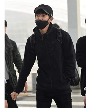 Korean Unisex Kpop Basic Black Cotton Face Mask + Oil Blotting Paper Bundle - Buy Online on SooperMarket.com