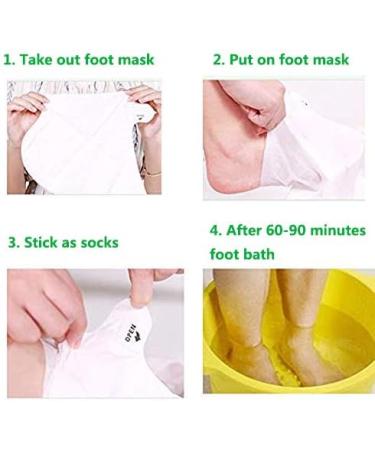 BOMPOW Olive Scented Foot Peel Socks - Soft Baby Feet in 3-7 Days - 2 Pairs - Buy Online on SooperMarket.com