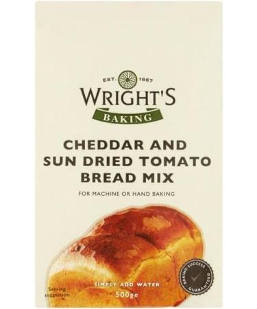 Wright's | Cheddar & Sundried Tomato Bread Mix 5X500g | includes Cheddar cheese with Mediterranean sundried tomatoes onions herbs and garlic |For machine or hand baking | Suitable for vegetarians - Buy Online on SooperMarket.com
