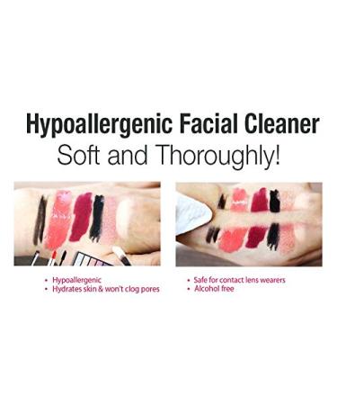 Epielle Rose Petal Makeup Remover Cleansing Tissues - 60 Pre-Moistened Tissues - Hypoallergenic, Soothing, No Mineral Oil, Alcohol, Sulfate - 4pk - Buy Online on SooperMarket.com