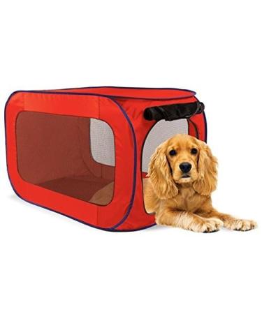 Sport Pet Designs Kennel Pro Pop Open, Medium, Colors Vary (Red/Green)