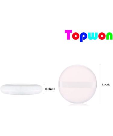 Topwon 5'' Powder Puff for Body Baby - Extra Large Jumbo Size Use for Dusting Powder or Blending & Setting Makeup Foundation (4 Pieces) - Buy Online on SooperMarket.com