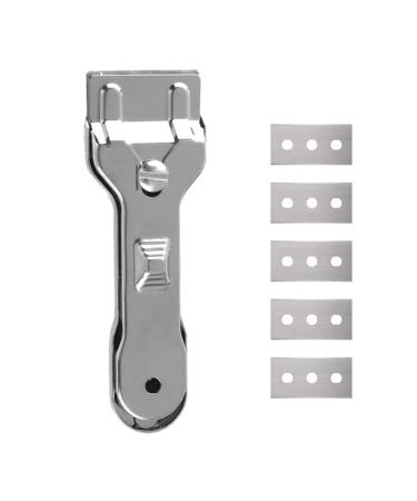Calakono Klingenschaber tool |Razor scraper |Razor blade with scrapers hand-held window scrub made of stainless steel with spare cutters car windshield cleaning tool blade*5