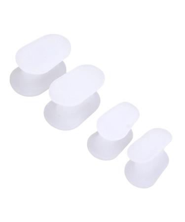 Anggrek Gel Toe Separators - 8 Pairs Silicone Toe Separators for Pain Relief and Hallux Valgus Corrector - Reduce Friction Between Toes - Sizes Small to Large - Buy Online on SooperMarket.com