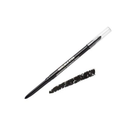 Jacqueline Kalab Indelible Eyes Smooth Waterproof Gel Eyeliner - PITCH BLACK - Smudge proof - Ultra Smooth - Super Easy - Long lasting - Blender tip - Longwear - no sharpener needed - Twist Out - Slim-line Pencil