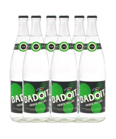 Badoit sparkling mineral water glass bottle 6x1L