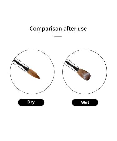 Golden Maple 100% Pure Kolinsky Hair Size 8 Oval Acrylic Nail Brush Set - Blue Wood Handle, Professional Manicure Tool for DIY Salon - Buy Online on SooperMarket.com