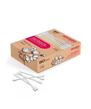 Aposan cotton swabs made of biodegradable paper and 100% cotton 200 pieces
