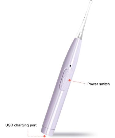 USB Rechargeable Kids Ear Wax Removal Spoon with LED Flashlight - Safe Ear Cleaner for Adults & Kids - Purple - Buy Online on SooperMarket.com