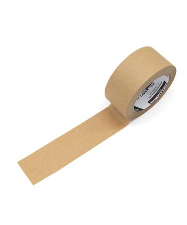 ECOAND Brown Kraft Paper Tape 2 x 43 Yards Writable Non-Coated Surface for Masking Sealing and Packaging Use Eco-Friendly and Recyclable Easy-to-Tear (Non-Printed)