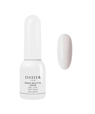 Green reactive vegan gel like top coat "Didier Lab" 10ml Vegan Top Coat