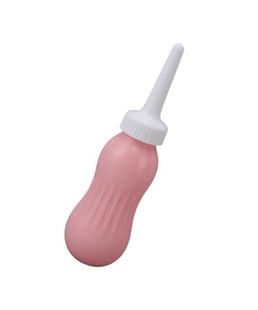 Hiraith Portable Bidet Sprayer 500ml Silicone Power Spray Enema Bulb for Travel (Peach Pink)